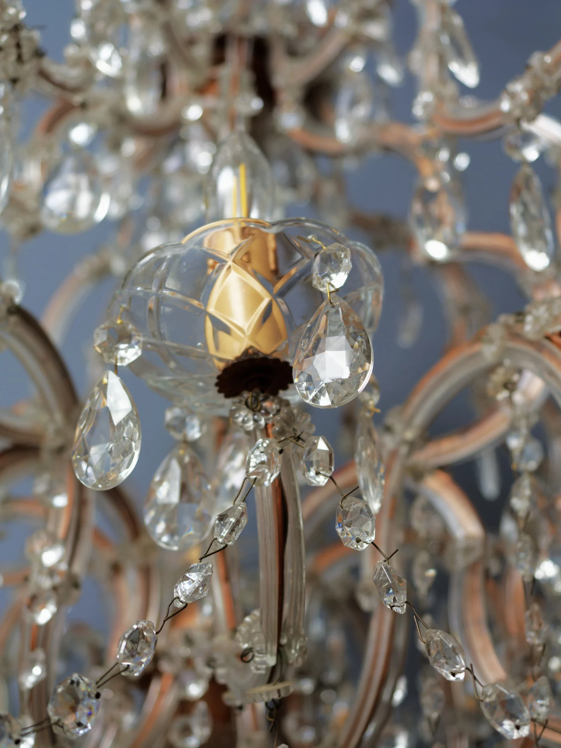 Velký křišťálový lustr Marie Terezie 17 žárovek