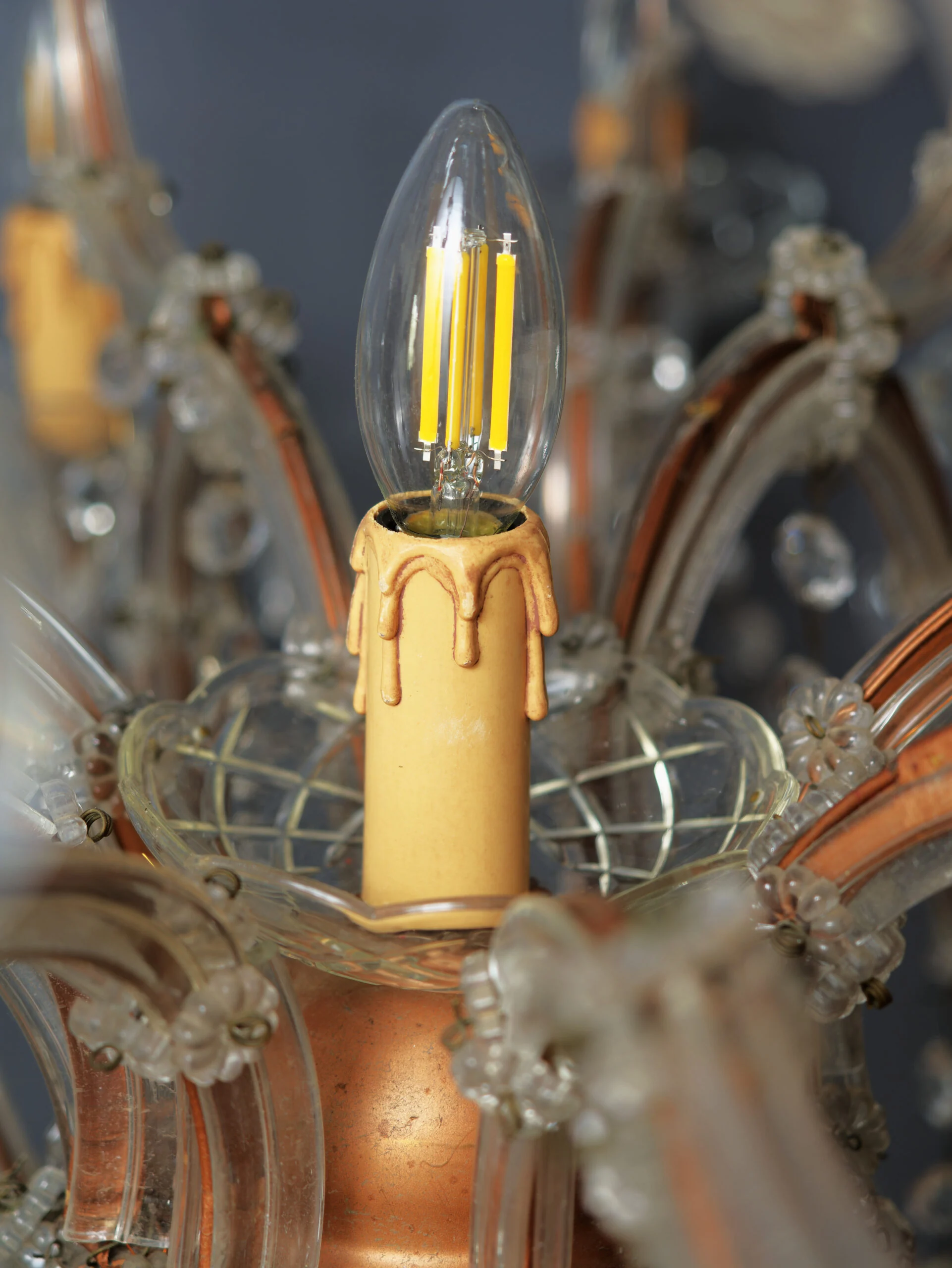 Velký křišťálový lustr Marie Terezie 17 žárovek