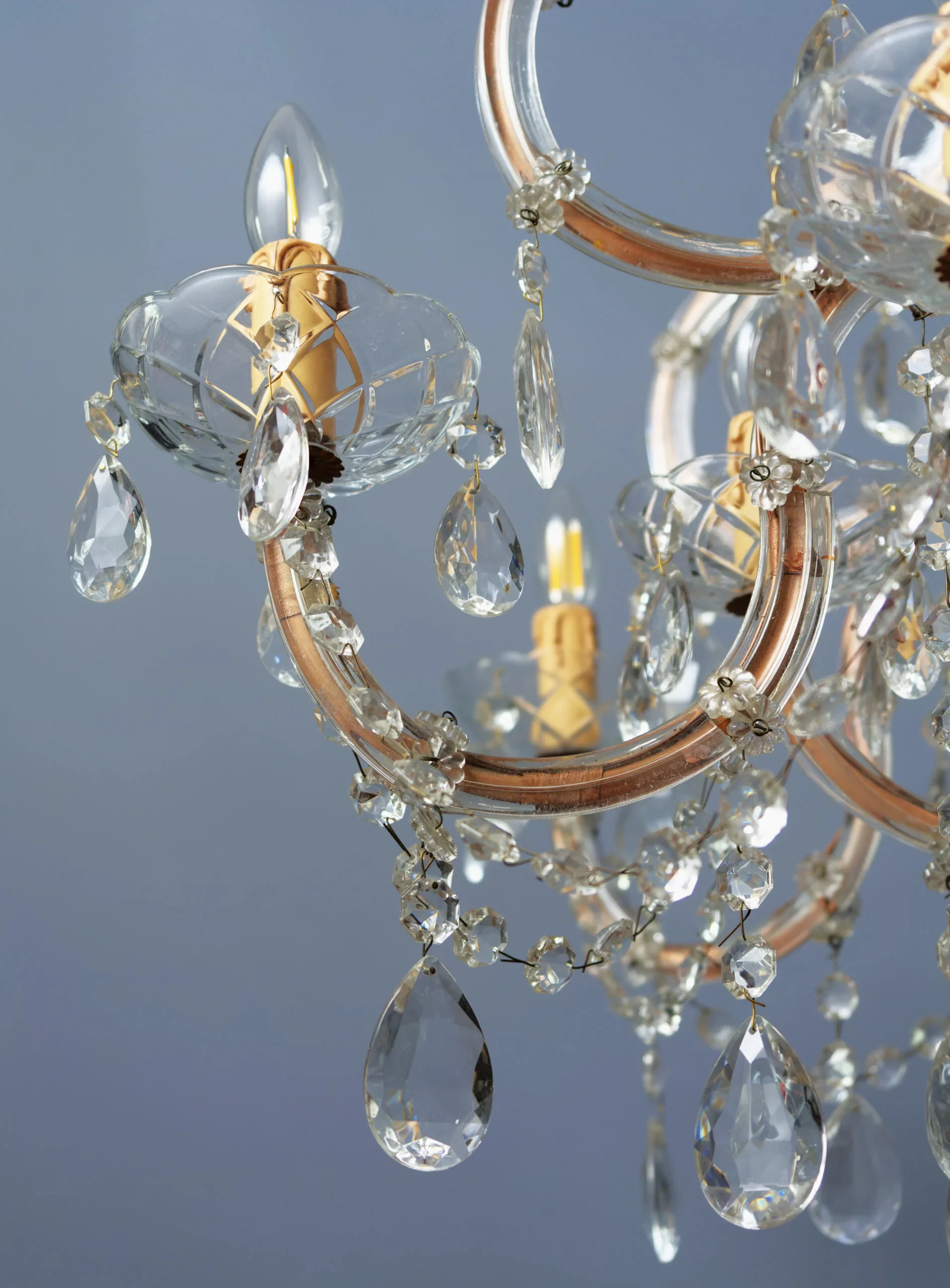 Velký křišťálový lustr Marie Terezie 17 žárovek