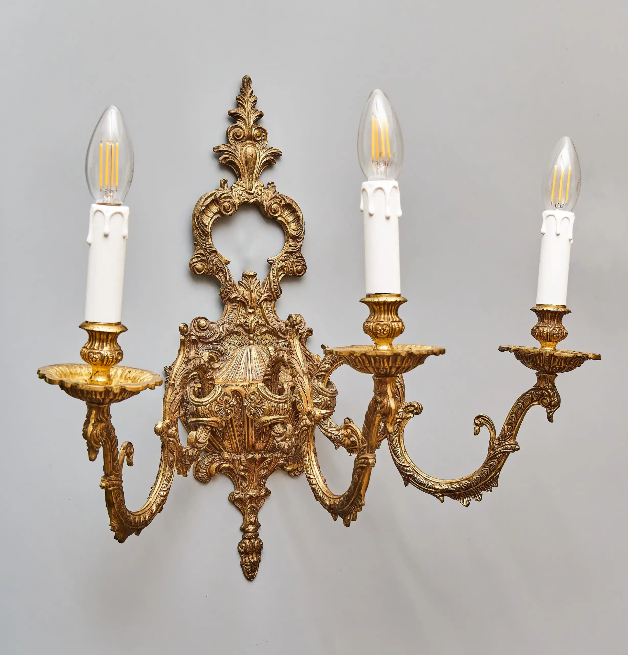 Rokoková nástěnná lampa / aplika velká 55 cm