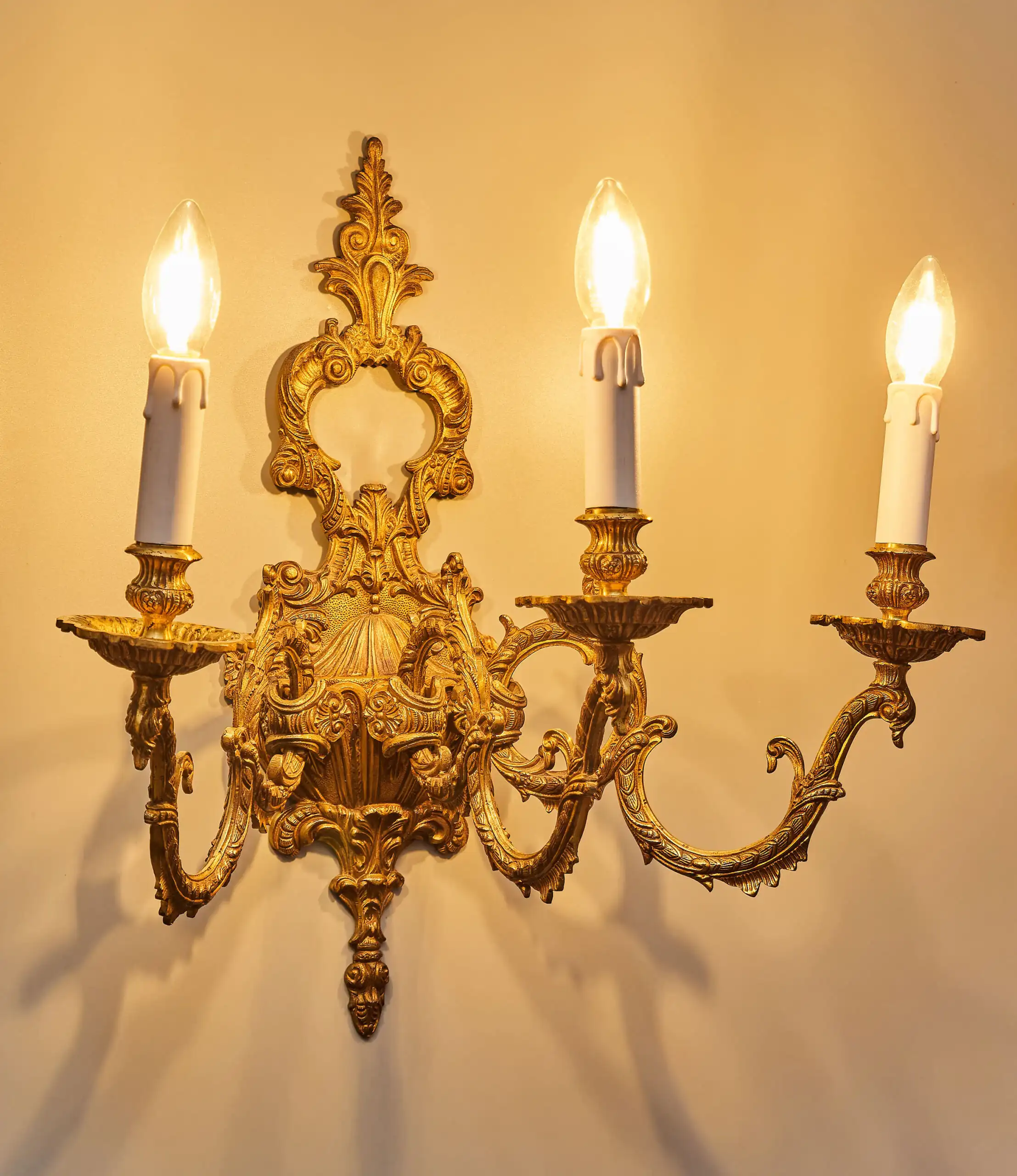 Rokoková nástěnná lampa / aplika velká 55 cm