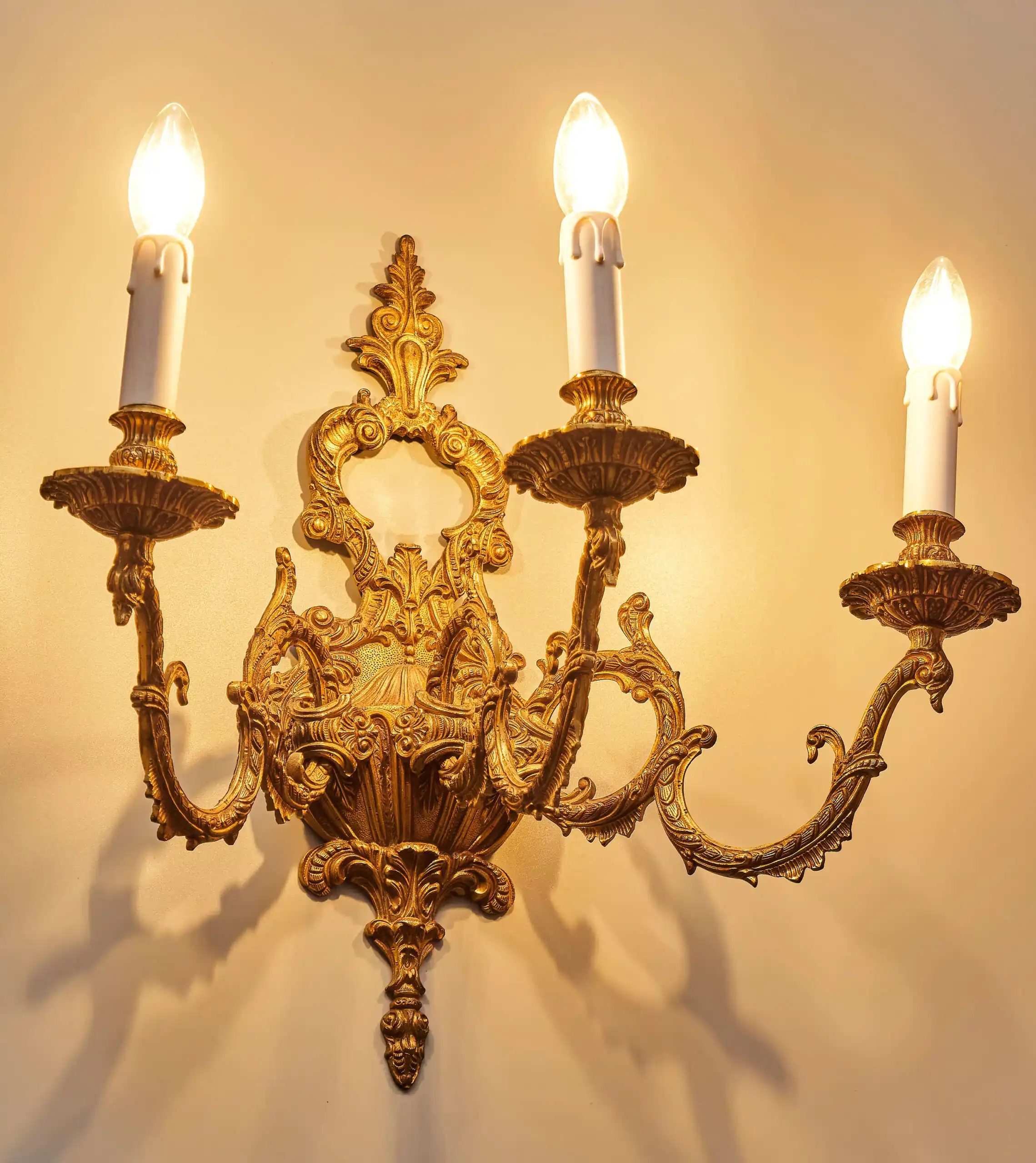 Rokoková nástěnná lampa / aplika velká 55 cm