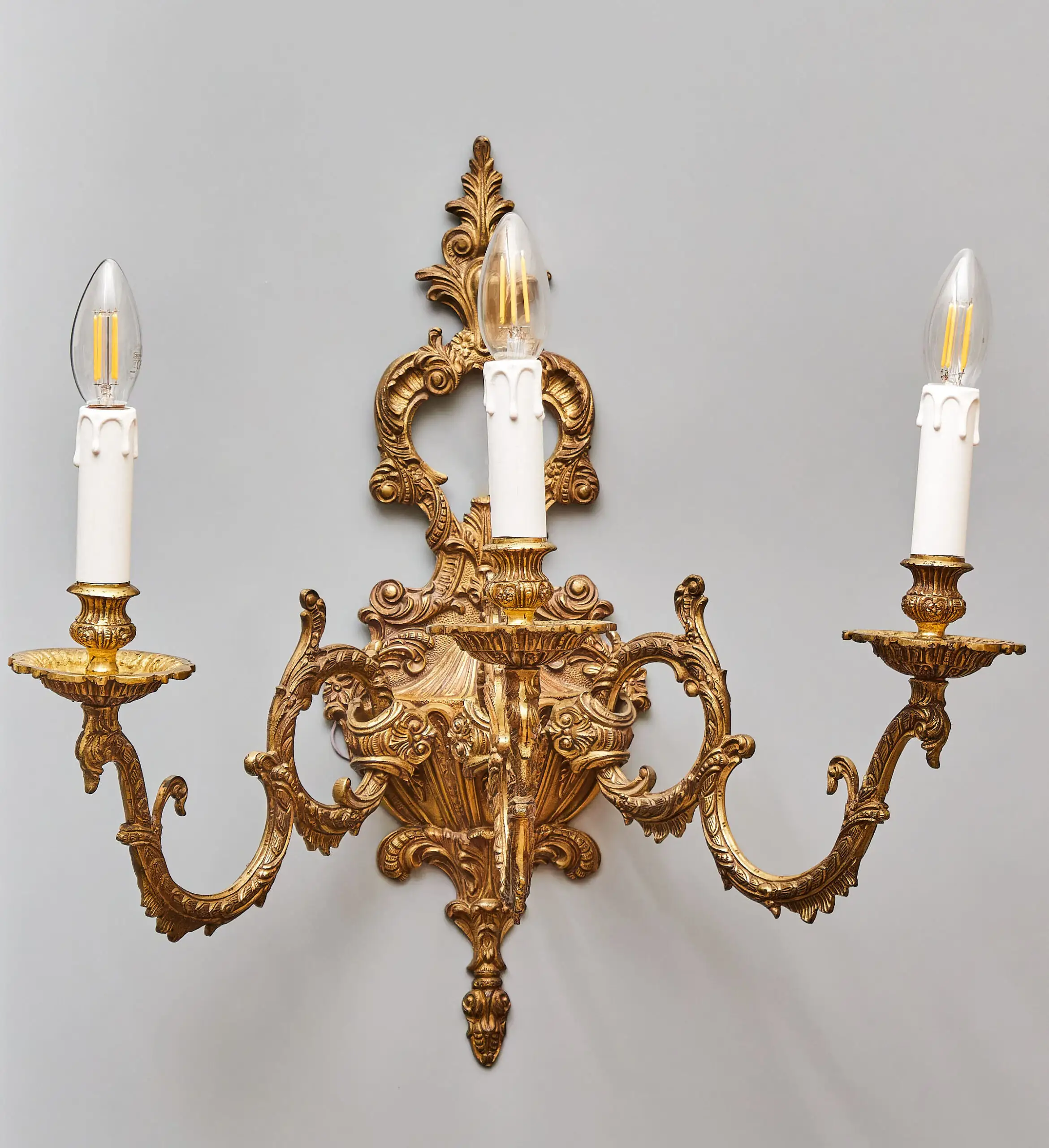 Rokoková nástěnná lampa / aplika velká 55 cm