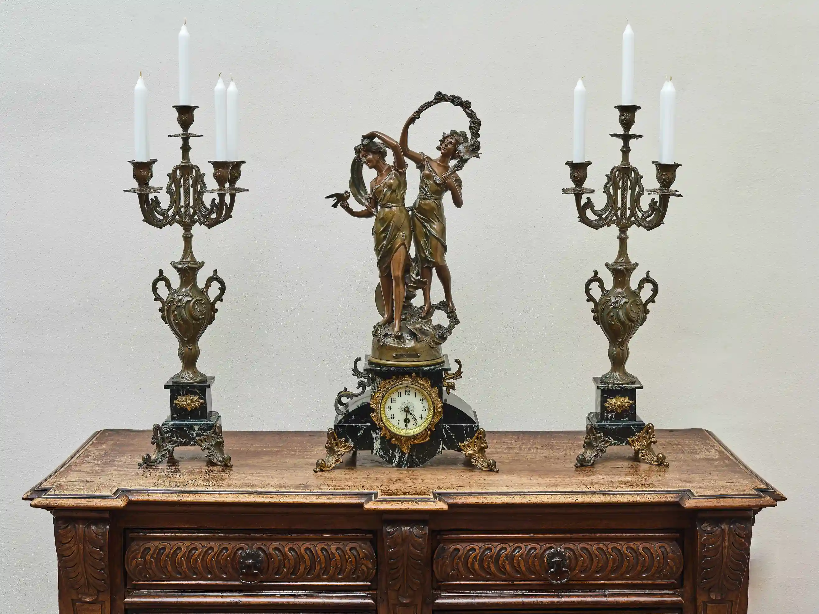 Francouzské krbové hodiny Japy Frères