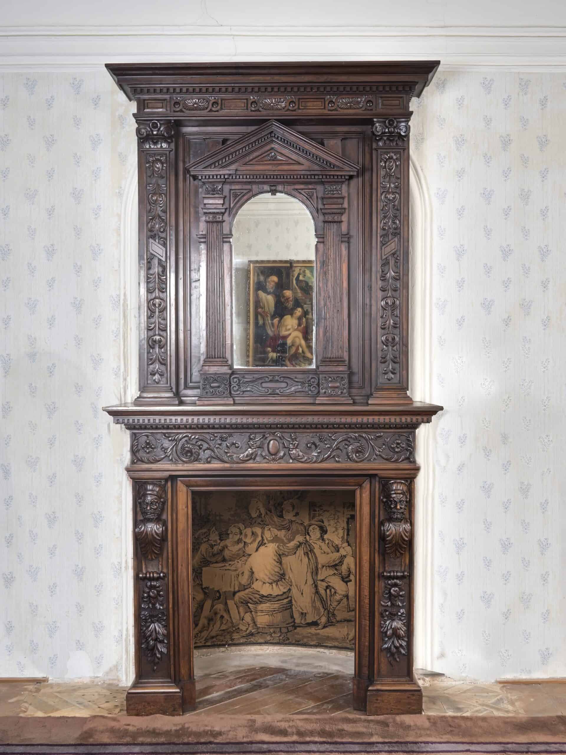 Neorenesanční krbové obložení ze zámku