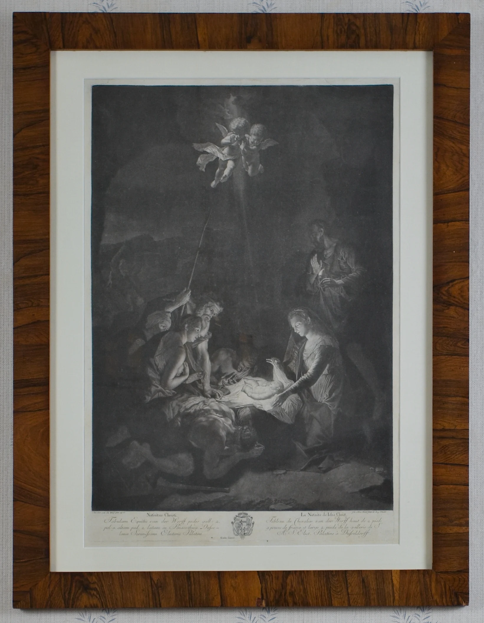Johann Elias Haid podle Adriaena van der Werffa – Narození Krista, mezzotinta, kolem roku 1770
