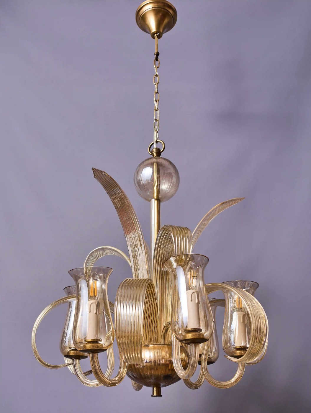 Luxusní skleněný lustr „Vltava“ – Preciosa, vintage design