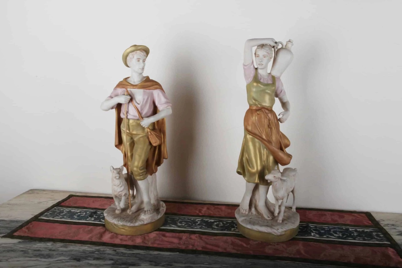 Párové sochy Royal Dux výška 58 cm