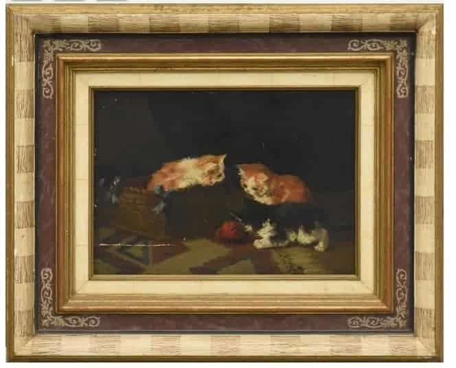 Hrající si koťata. Lambrechon