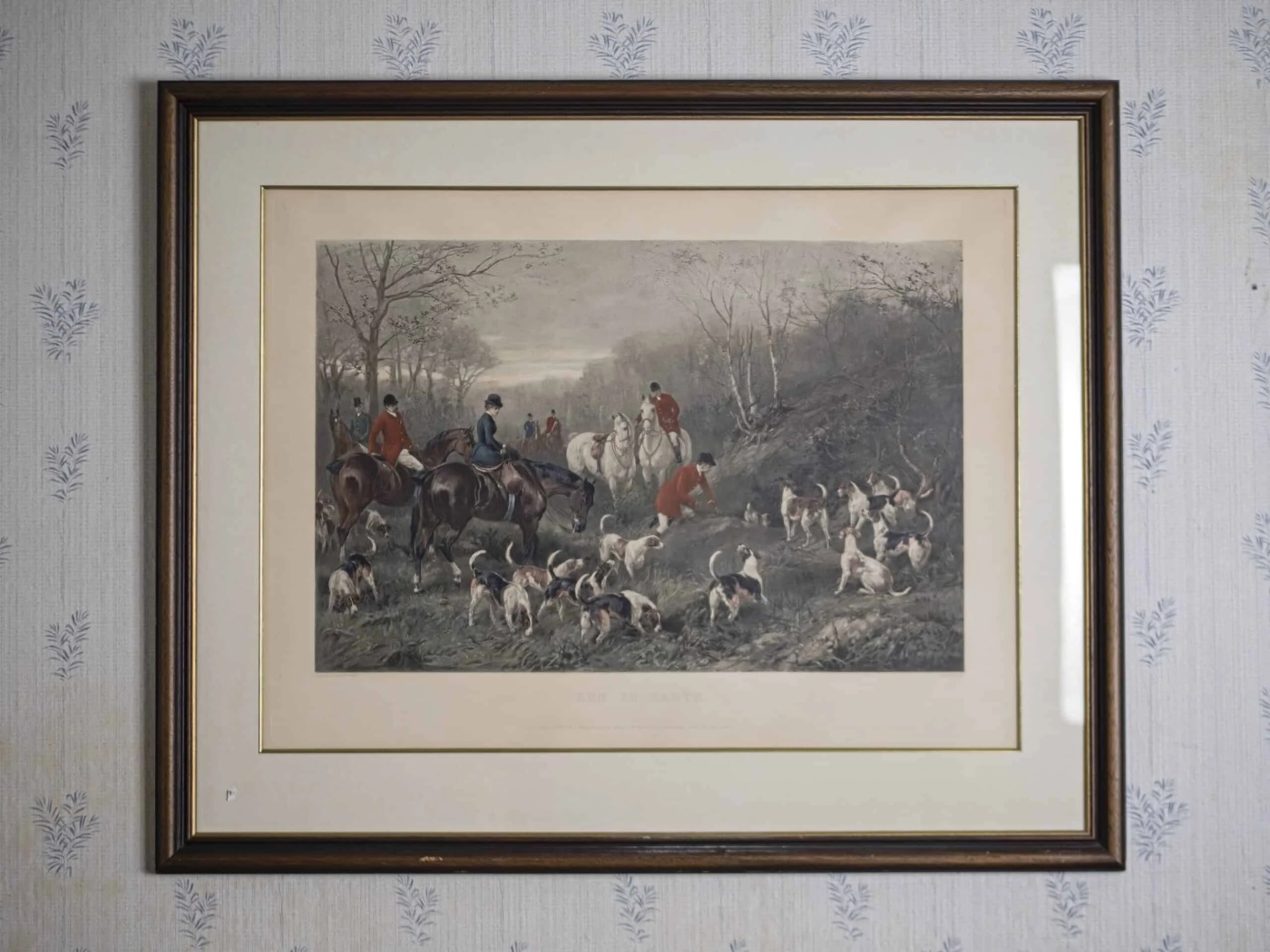 Mědirytina s motivem honu HEYWOOD HARDY – Reservé