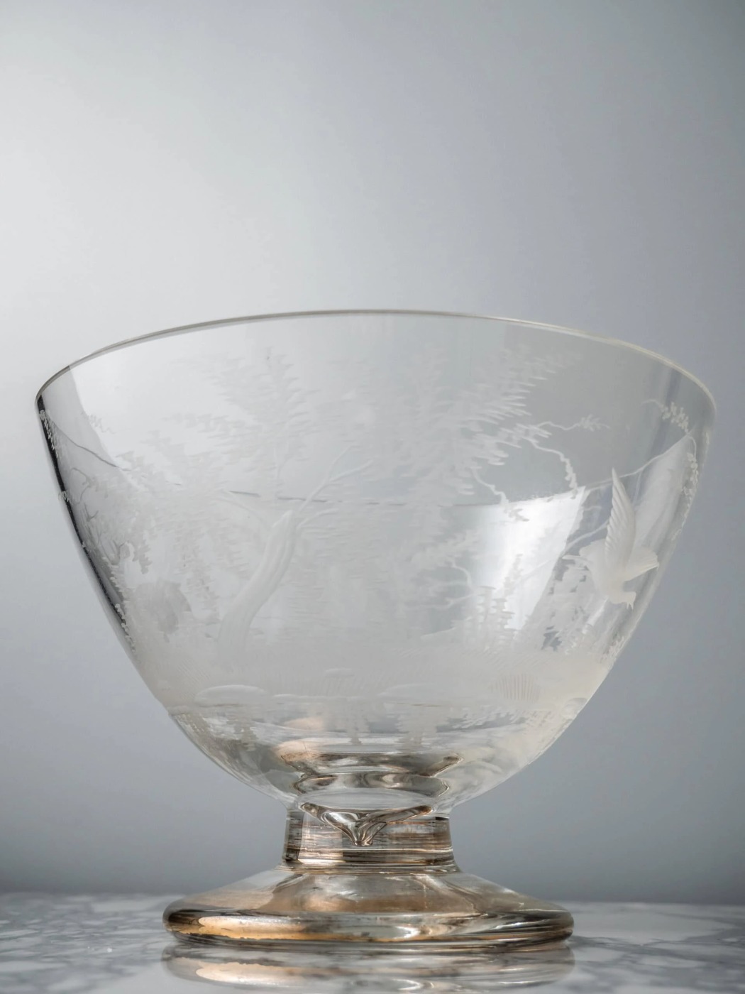 Vzácná starožitná rytá miska z 19. století – Reservé