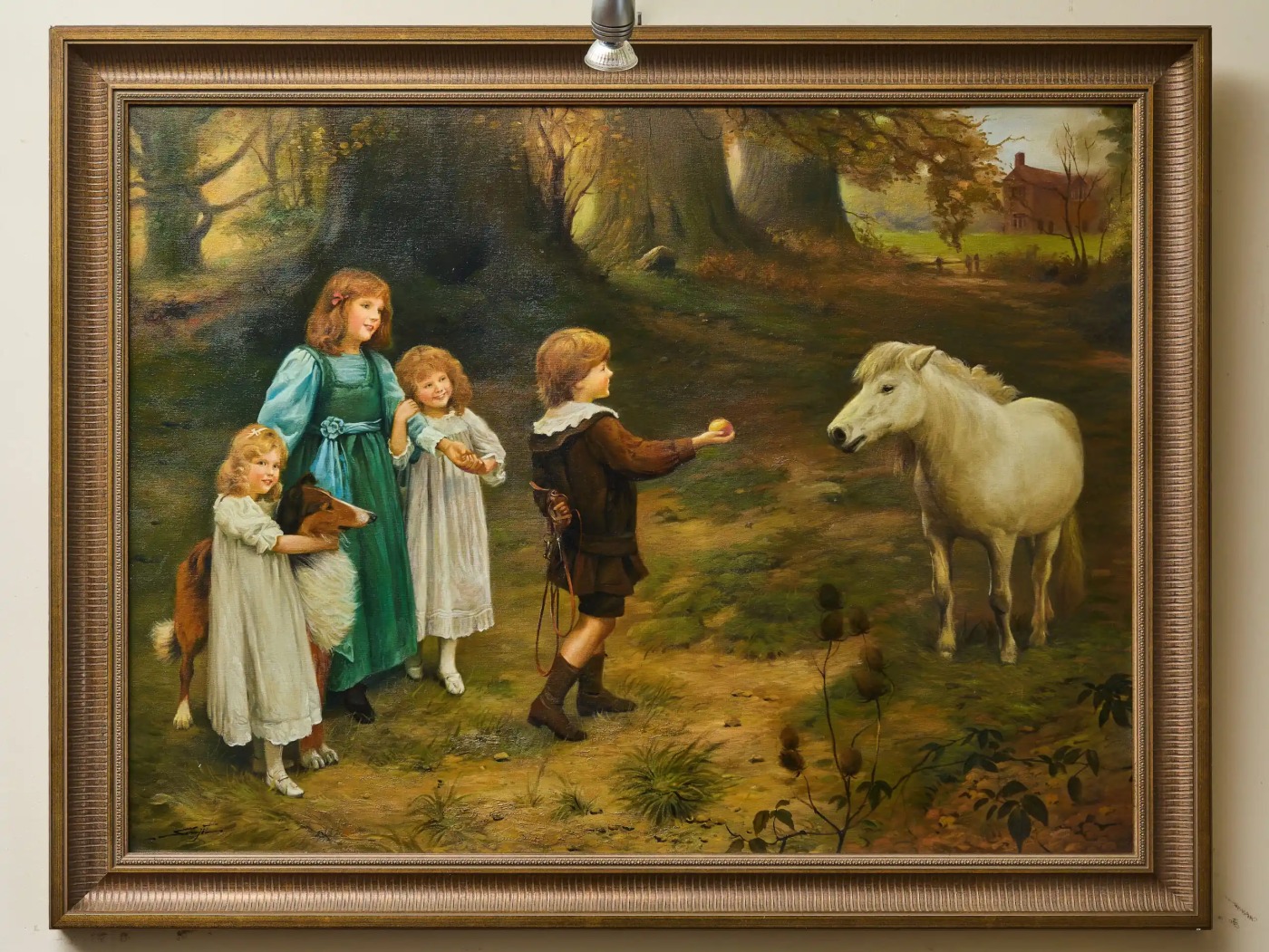 Ochočení poníka – olej na desce