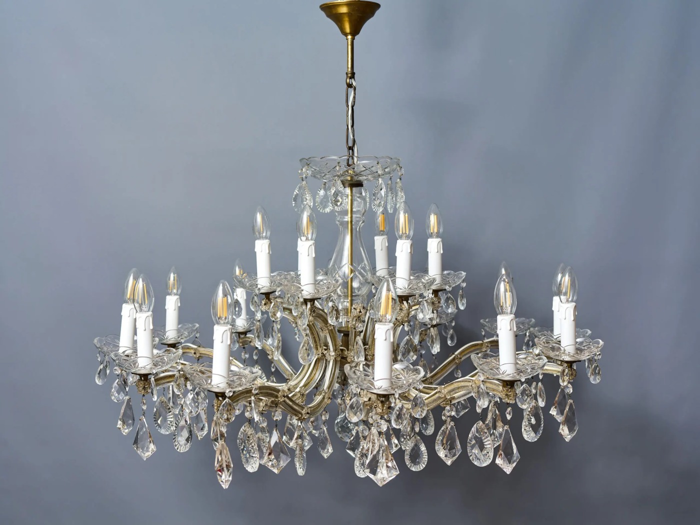 Velký křišťálový lustr Marie Terezie 18 žárovek