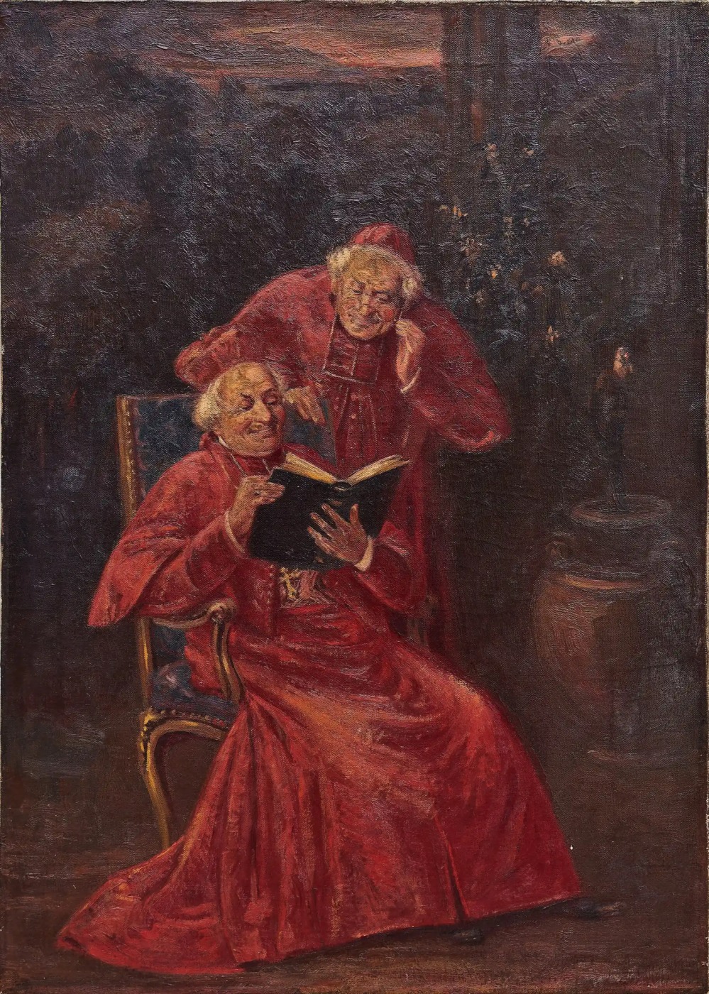 Obraz „Čtoucí kardinál” Olej