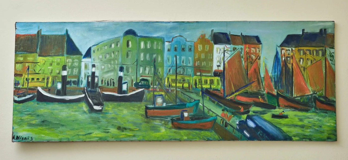 Přístavní město A. Niclass 200 X 75 cm