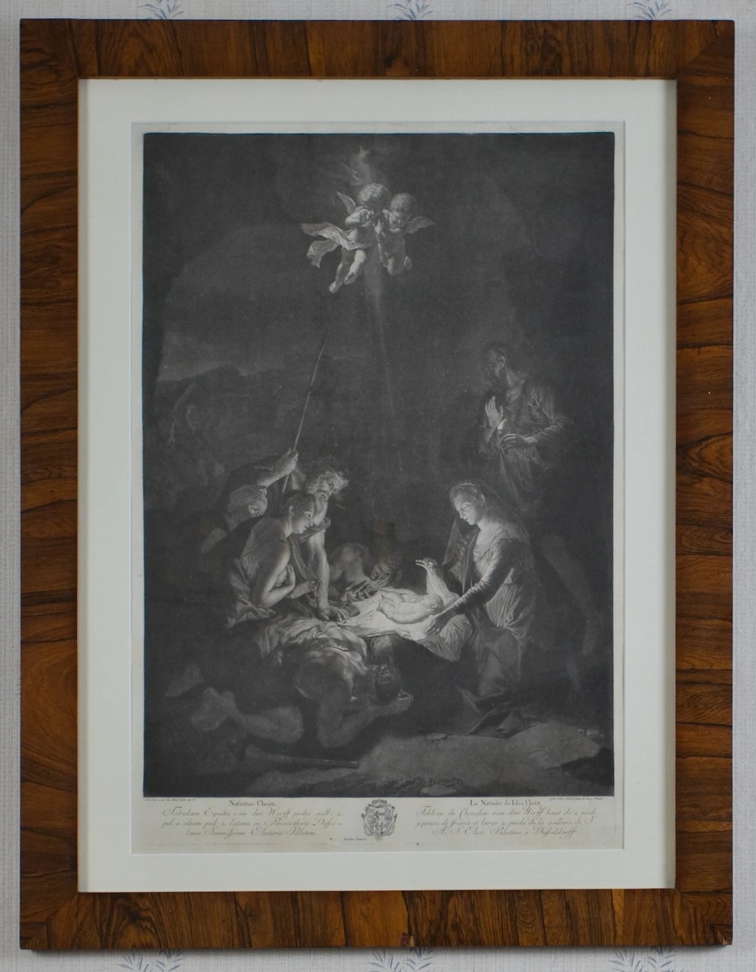 Johann Elias Haid podle Adriaena van der Werffa – Narození Krista, mezzotinta, kolem roku 1770