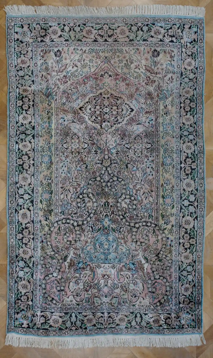 Kašmírský ručně vázaný koberec – Strom života, 203 × 119 cm